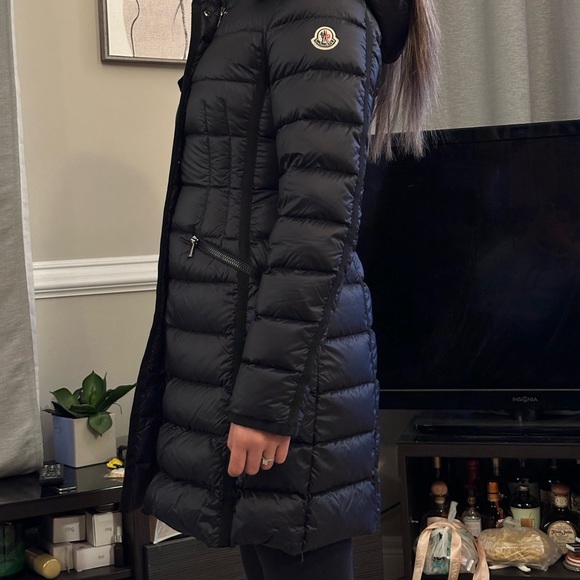 Authentic Moncler Hermine hooded down coat parka jacket, EXCELLENT condition - Picture 10 of 12